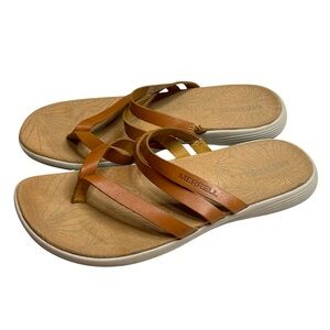 Merrell Women’s‎ Duskair Seaway Post straps Sandal in Natural Tan size 8